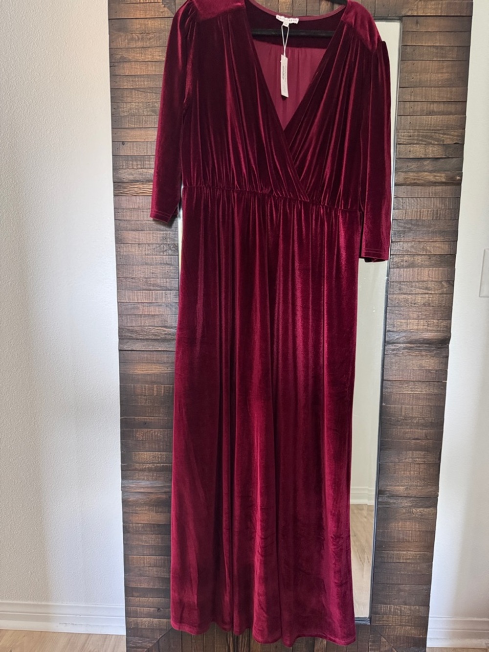 Baltic Born Burgundy Velvet Maxi Dress